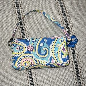Vera Bradley Small Wristlet retired Capri Blue Paisley